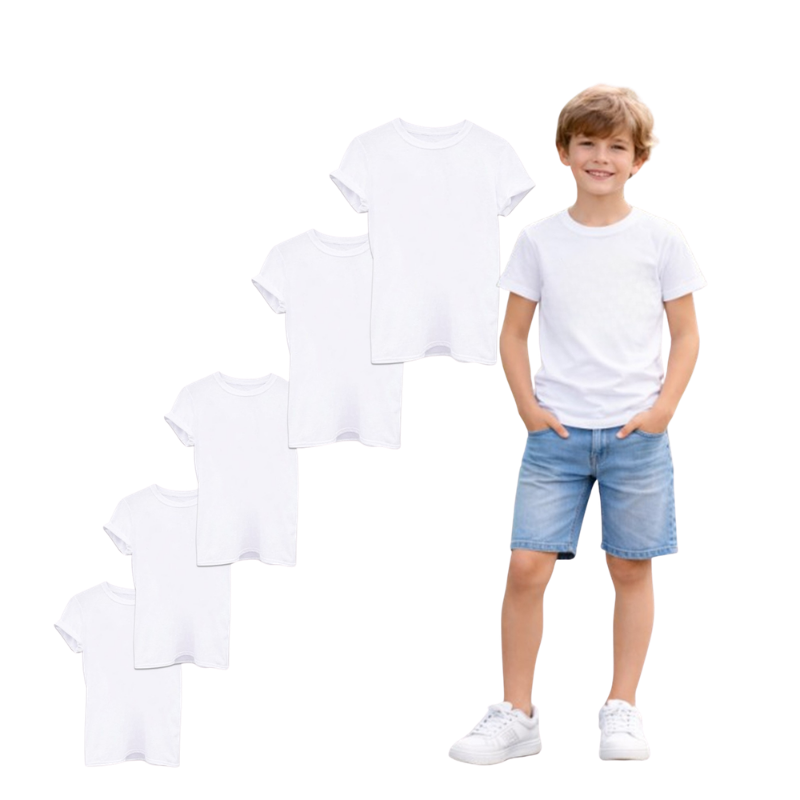 Kids White Sublimation T-Shirt